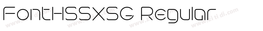 FontHSSXSG Regular字体转换 FontHSSXSG Regular字体转换